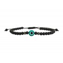 Mens bracelet evil eye green VRA00636