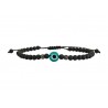 Mens bracelet evil eye green VRA00636