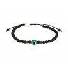 Mens bracelet evil eye green VRA00636