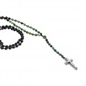 Ανδρικό χειροποίητο ροζάριο με ατσάλινο σταυρό KLA0103