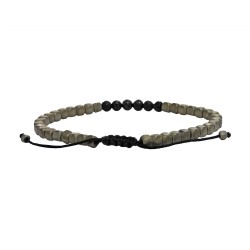 Ανδρικό βραχιόλι hematite & lava  VRA00638