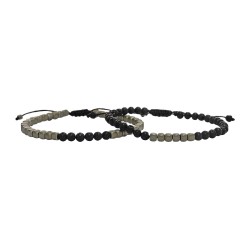 Bracelet  lava & hematite  VRA00638