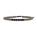 Bracelet  lava & hematite  VRA00638