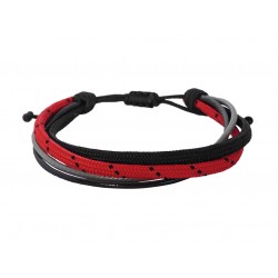 Ανδρικό βραχιόλι 4σειρο red black grey VRA00641