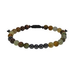 Ανδρικό βραχιόλι Jade colours / hematite VRA00643