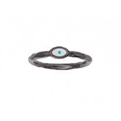 Δακτυλίδι λεπτό Ματάκι gunmetal DA0014