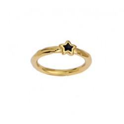 Ring star gold - black DA0017