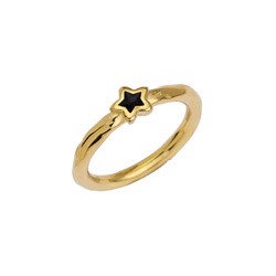 Ring star gold - black DA0017