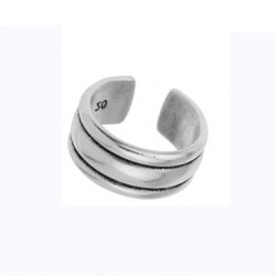 Ανδρικό δακτυλίδι 2lines επάργυρο RI0019