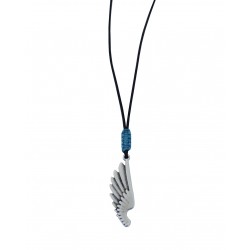 Ανδρικό μενταγιόν Wing silver macrame KLA0106