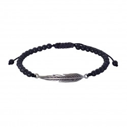 Ανδρικό βραχιόλι wing / hematite