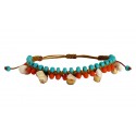 Βραχιόλι macrame handmade colours beads shell  VR00682