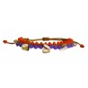 Bracelet macrame handmade colours beads shell  VR00682