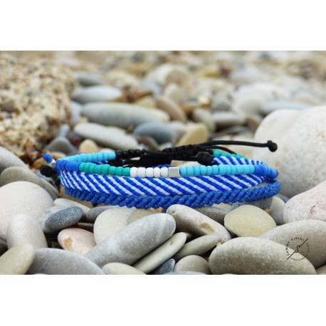 Ανδρικό βραχιόλι set 3  blue wave VRA00672