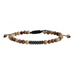 Ανδρικό βραχιόλι Jasper picture-hematite VRA00667