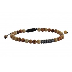 Ανδρικό βραχιόλι Jasper picture-hematite VRA00667