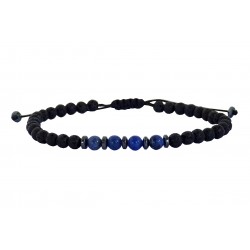 Ανδρικό βραχιόλι lava-sodalite-hematite VRA00680