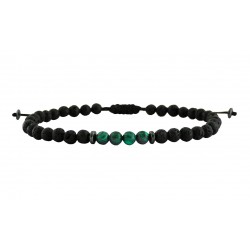 Bracelet Lava-malachite-hematite VRA00678