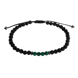 Bracelet Lava-malachite-hematite VRA00678