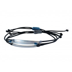 Ανδρικό βραχιόλι Μπάρα με κορδόνι grey GR VRA00687