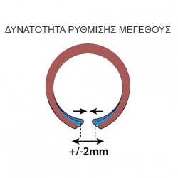 Ανδρικό δακτυλίδι στρογγυλό καστόνι με σμάλτο μαύρο επάργυρο 20mm RI0022