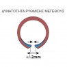 Ανδρικό δακτυλίδι στρογγυλό καστόνι με σμάλτο μαύρο επάργυρο 20mm RI0022