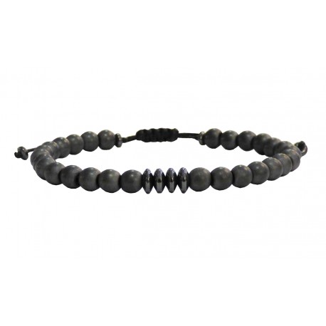 Ανδρικό βραχιόλι Αιματίτης ματ VRA00696