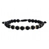 Ανδρικό βραχιόλι lava black-howlite beige VRA00696