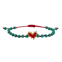Βραχιόλι Heart red-gold VR00685