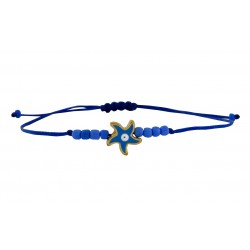 Bracelet Starfish gold - blue  VR00688
