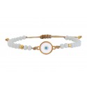 Βραχιόλι kyklos mataki gold-wh VR00690