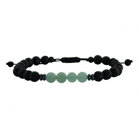 Ανδρικό βραχιόλι Aventurine mat & lava VRA00704
