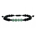 Bracelet Aventurine mat & lava VRA00704
