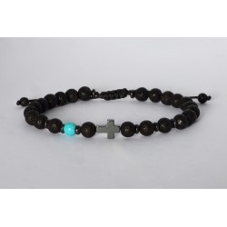 Ανδρικό βραχιόλι Cross hematite VRA00705