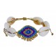 Handmade bracelet evil eye macrame gold-blackVR00661