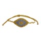 Handmade bracelet evil eye macrame gold-blackVR00661