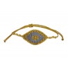 Βραχιόλι χειροποίητο Μάτι macrame gold-blackVR00661