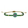 Βραχιόλι boho eye light green-gold-green VR00693