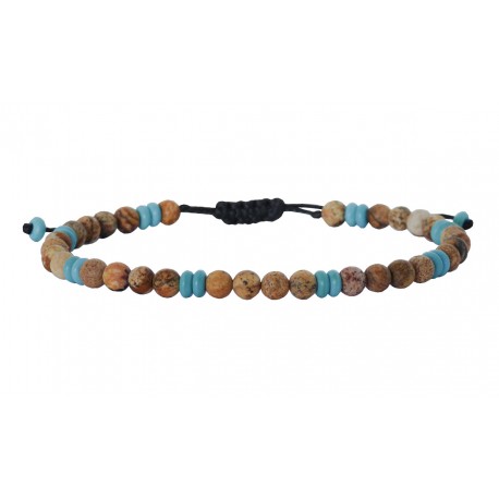 Mens bracelet jasper-howlite VRA00716