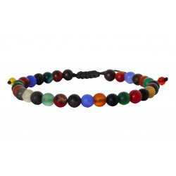 Mens bracelet agate multi mat VRA00718