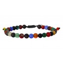 Mens bracelet agate multi mat VRA00718