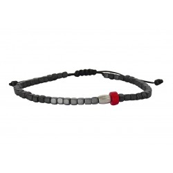 Ανδρικό βραχιόλι Hematite-coral VRA00722