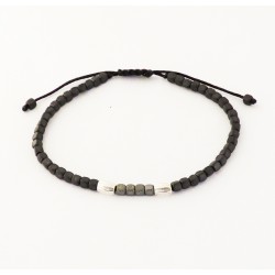 Ανδρικό βραχιόλι Hematite-coral VRA00722