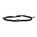 Ανδρικό βραχιόλι Macrame black simple VRA00724