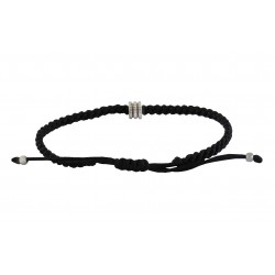 Ανδρικό βραχιόλι Macrame black simple VRA00724