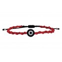 Handmade bracelet macrame red VRA00726