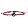 Handmade bracelet macrame red VRA00726