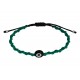 Handmade bracelet macrame green VRA00727
