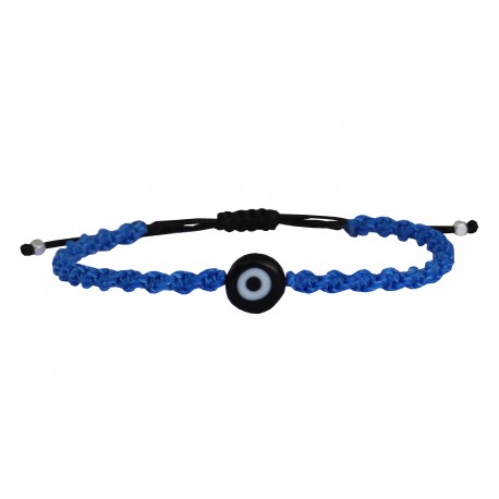 Handmade bracelet macrame blue