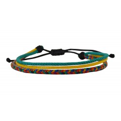 Ανδρικό χειροποίητο βραχιόλι 3cords colours VRA00747